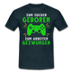 Gamer zum Zocken geboren zur Arbeit gezwungen Gaming T-Shirt - Navy