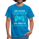 Gamer zum Zocken geboren zur Arbeit gezwungen Gaming T-Shirt - Royalblau
