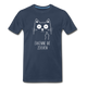 Katze Mittelfinger erkenne die Zeichen Männer Premium Bio T-Shirt - Navy