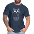 Katze Mittelfinger erkenne die Zeichen Männer Premium Bio T-Shirt - Navy