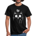 Faule Katze Mittelfinger Nö Lustiges Ironisches T-Shirt - Schwarz