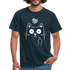 Faule Katze Mittelfinger Nö Lustiges Ironisches T-Shirt - Navy