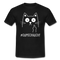 Katze Mittelfinger Du mich auch Lustiges Ironisches T-Shirt - Schwarz