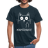 Katze Mittelfinger Du mich auch Lustiges Ironisches T-Shirt - Navy