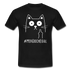 Katze Mittelfinger Mir doch egal Lustiges Ironisches T-Shirt - Schwarz