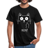 Faule Katze Mittelfinger NEIN Lustiges Ironisches T-Shirt - Schwarz