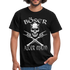 Totenkopf Böser alter Mann Lustiges T-Shirt - Schwarz
