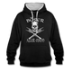 Totenkopf Böser alter Mann Lustiger Hoodie - Schwarz/Grau meliert
