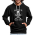 Totenkopf Böser alter Mann Lustiger Hoodie - Schwarz/Grau meliert