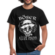 Totenkopf Böser alter Mann Lustiges T-Shirt - Schwarz