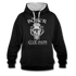 Wikinger Totenkopf Böser alter Mann Lustiger Hoodie - Schwarz/Grau meliert