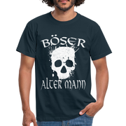 Totenkopf Böser alter Mann Lustiges T-Shirt - Navy