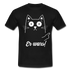 Lustige Katze er wars T-Shirt - Schwarz