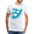 Gamer Zocken WASD Tasten Lustiges Gaming Premium T-Shirt - Weiß