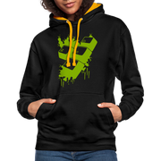Gamer Zocken WASD Tasten Lustiges Gaming Hoodie - Schwarz/Gold