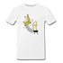 Strippende Banane Lustiges Premium T-Shirt - Weiß