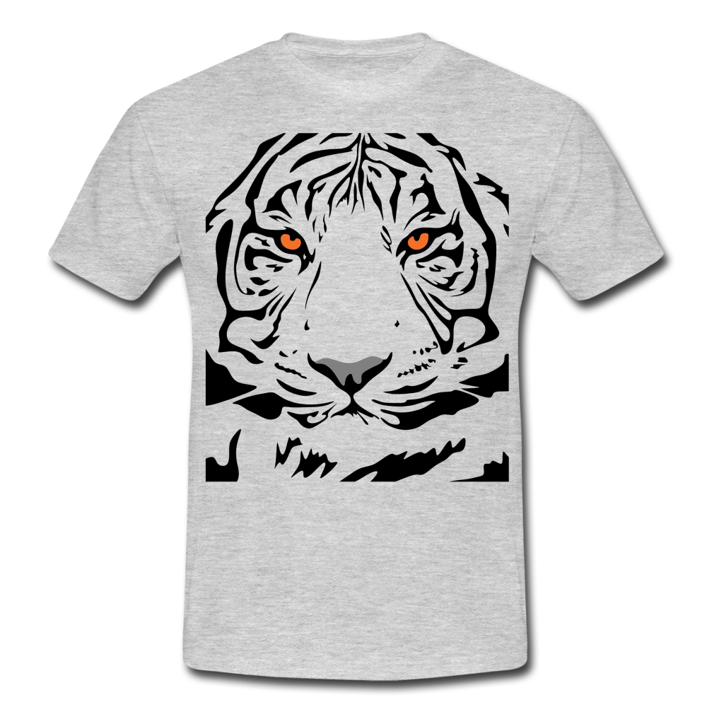 Majestätischer Tiger T-Shirt - Grau meliert