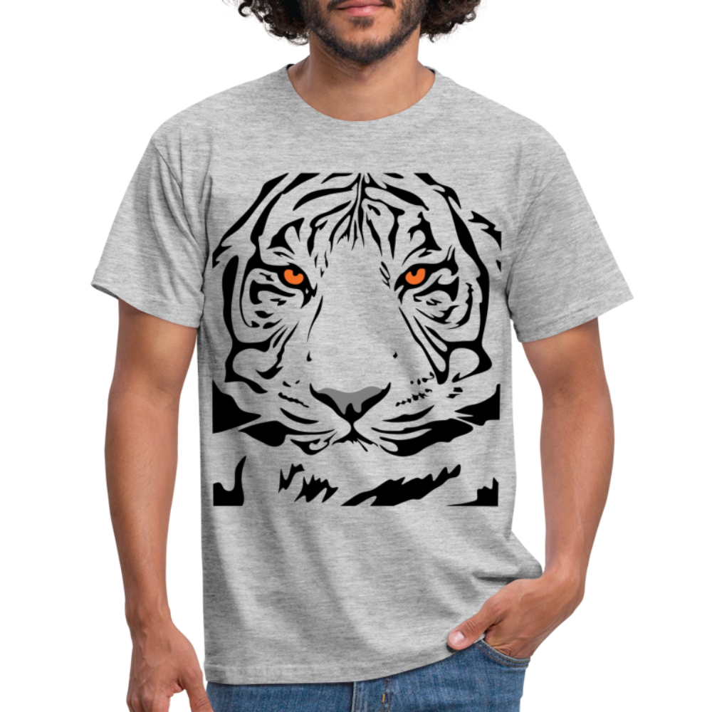 Majestätischer Tiger T-Shirt - Grau meliert