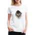 Süße Katze schaut durch zerrissenes Shirt Frauen Premium T-Shirt - Weiß