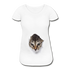 Süße Katze schaut durch zerrissenes Shirt Frauen Schwangerschafts-T-Shirt - Weiß