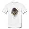 Süße Katze schaut durch zerrissenes Shirt Kinder Premium T-Shirt - Weiß