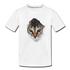 Süße Katze schaut durch zerrissenes Shirt Kinder Premium T-Shirt - Weiß