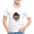 Süße Katze schaut durch zerrissenes Shirt Kinder Premium T-Shirt - Weiß