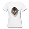 Süße Katze schaut durch zerrissenes Shirt Frauen Bio-T-Shirt - Weiß