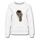 Süße Katze schaut durch zerrissenes Pullover Frauen Premium Pullover - Weiß