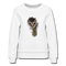 Süße Katze schaut durch zerrissenes Pullover Frauen Premium Pullover - Weiß