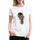 Süße Katze schaut durch zerrissenes Shirt Frauen Premium T-Shirt - Weiß