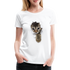 Süße Katze schaut durch zerrissenes Shirt Frauen Premium T-Shirt - Weiß