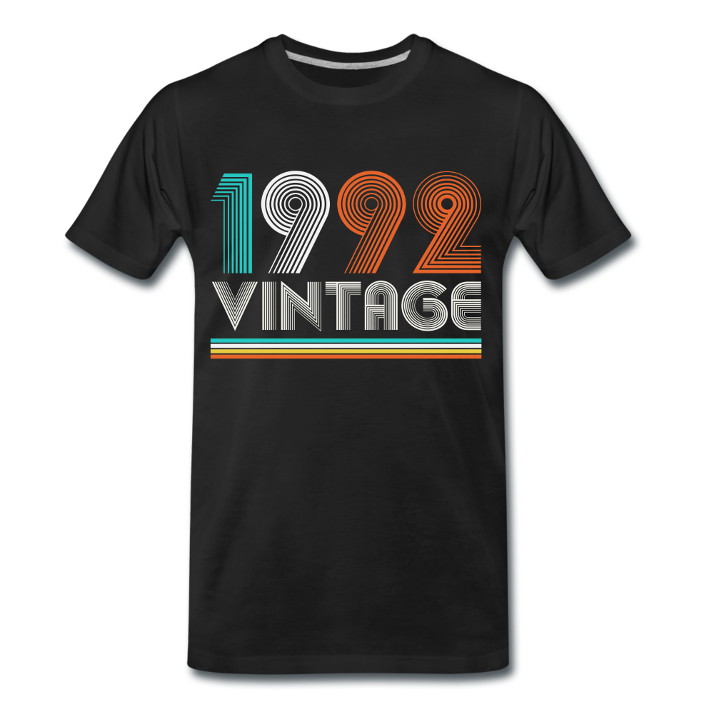 Geboren 1992 Geburtstagsgeschenk T-Shirt Vintage 1992 - Schwarz