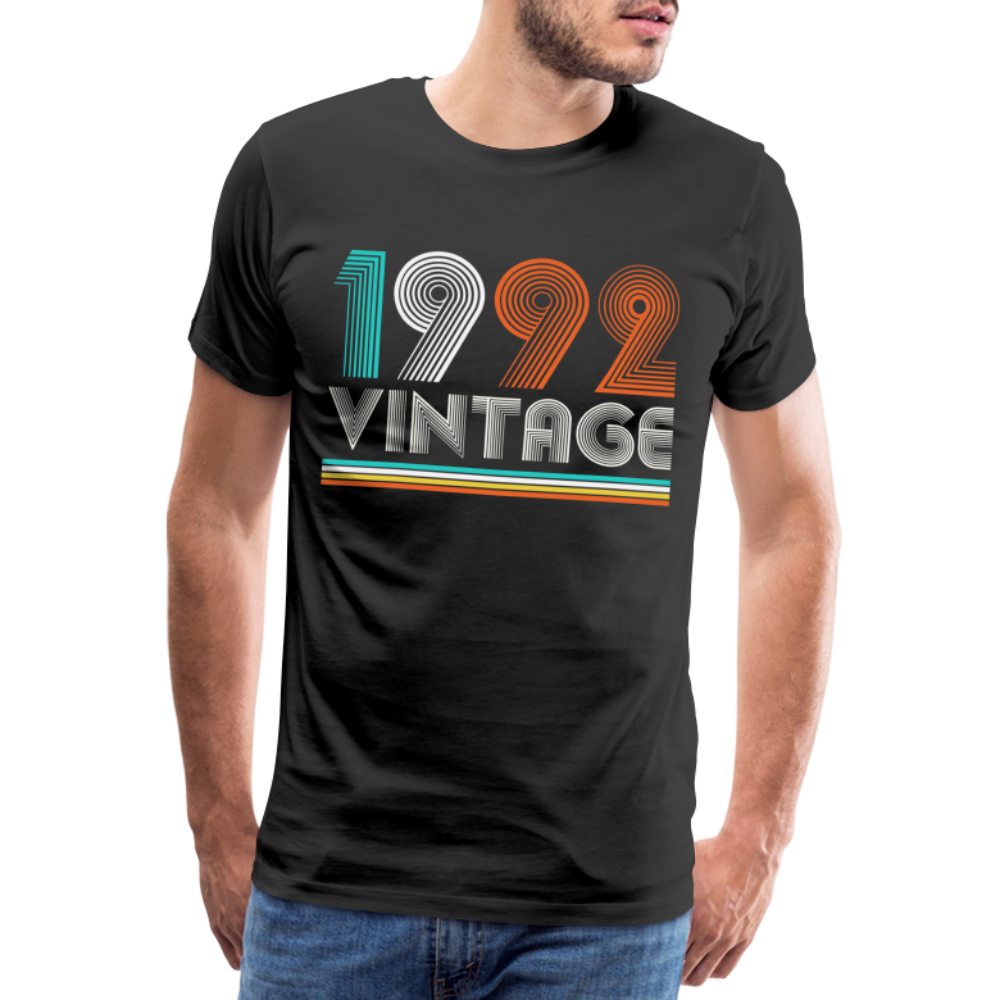 Geboren 1992 Geburtstagsgeschenk T-Shirt Vintage 1992 - Schwarz