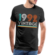 Geboren 1992 Geburtstagsgeschenk T-Shirt Vintage 1992 - Schwarz