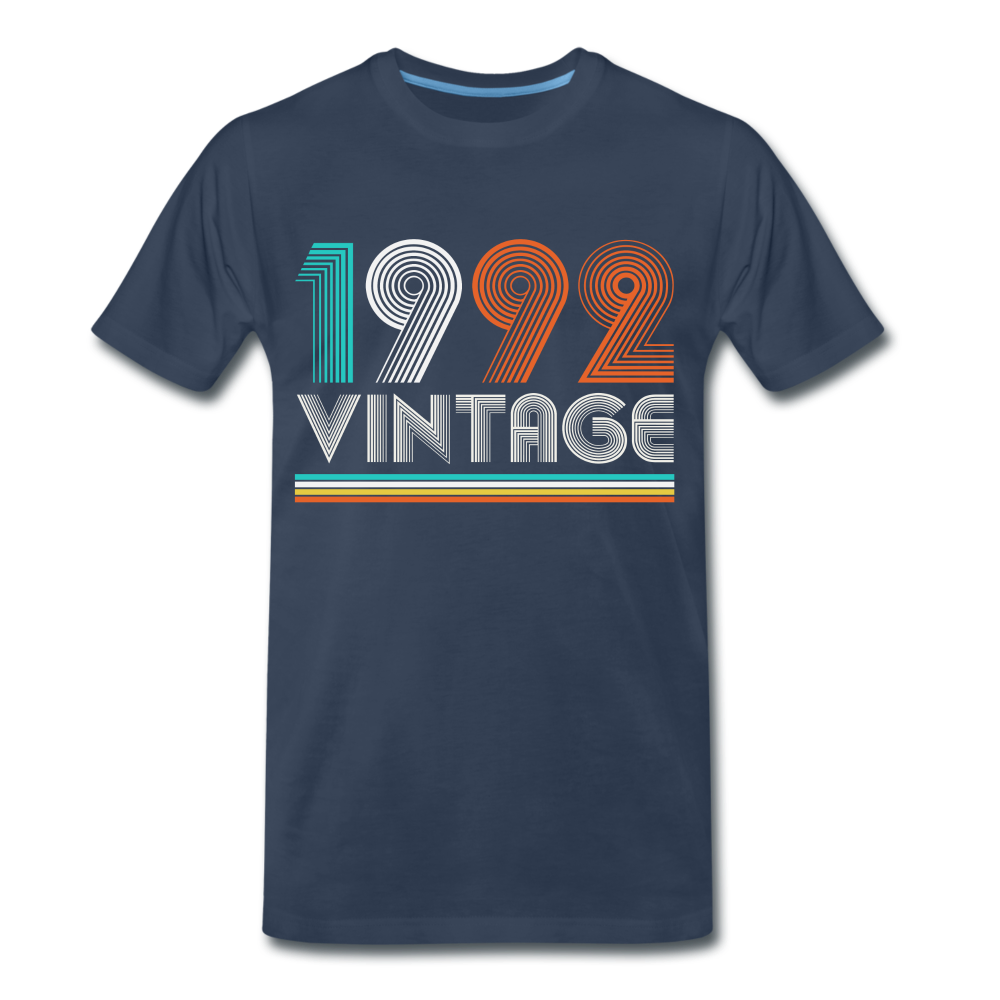 Geboren 1992 Geburtstagsgeschenk T-Shirt Vintage 1992 - Navy