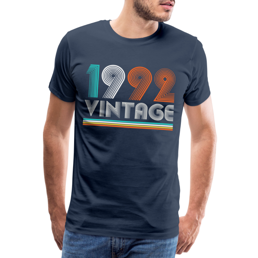 Geboren 1992 Geburtstagsgeschenk T-Shirt Vintage 1992 - Navy