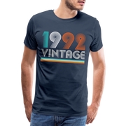 Geboren 1992 Geburtstagsgeschenk T-Shirt Vintage 1992 - Navy