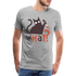 Lustiges Katzen T-Shirt Katze mit Messer WHAT? Geschenkidee - Grau meliert