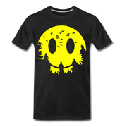 Smiley Wald und Natur T-Shirt - Schwarz