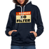 Danger NO Filter Lustiger Hoodie - Navy/Grau meliert