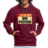 Danger NO Filter Lustiger Hoodie - Weinrot/Anthrazit