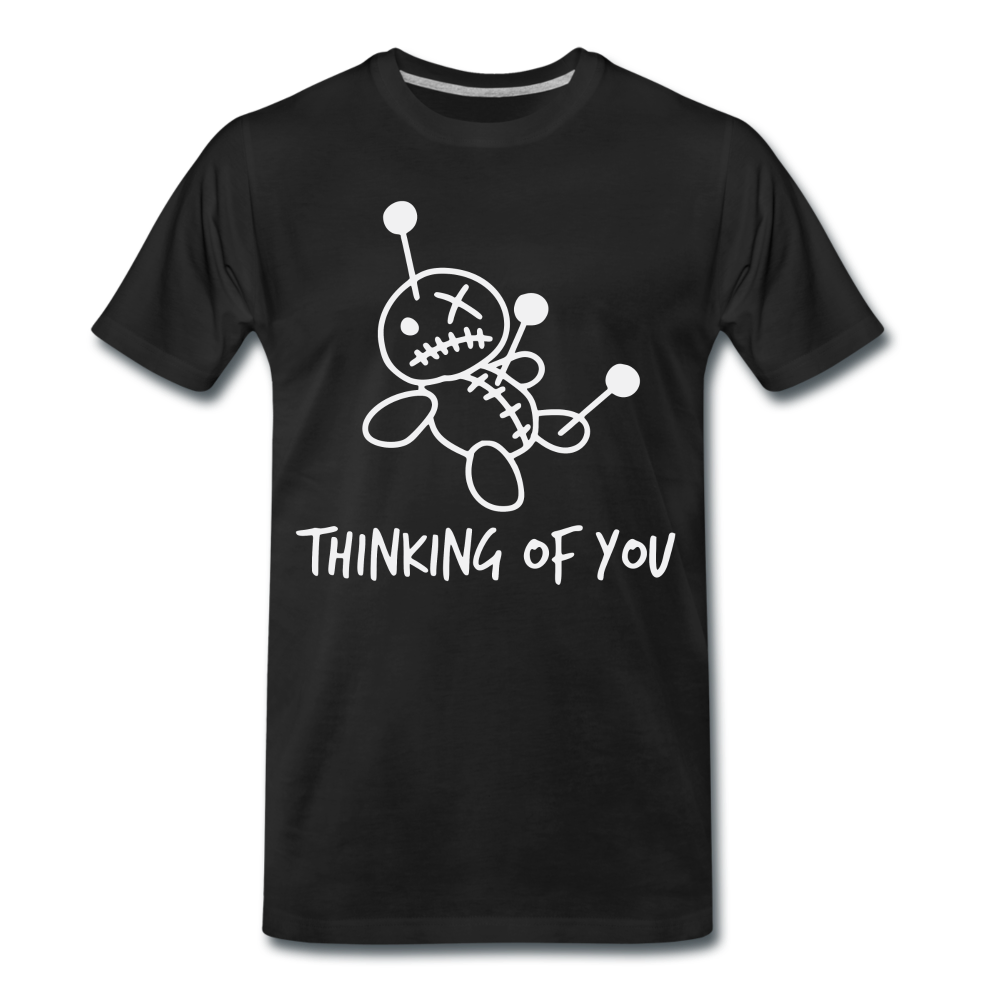 Voodoo Puppe Thinking of you lustiges T-Shirt - Schwarz