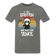 Sensenmann - So viele Idioten aber nur eine Sense Lustiges T-Shirt - Asphalt