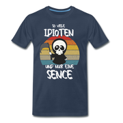 Sensenmann - So viele Idioten aber nur eine Sense Lustiges T-Shirt - Navy