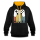 Gamer Geschenk Zocker Controller Video Games Hoodie - Schwarz/Gold