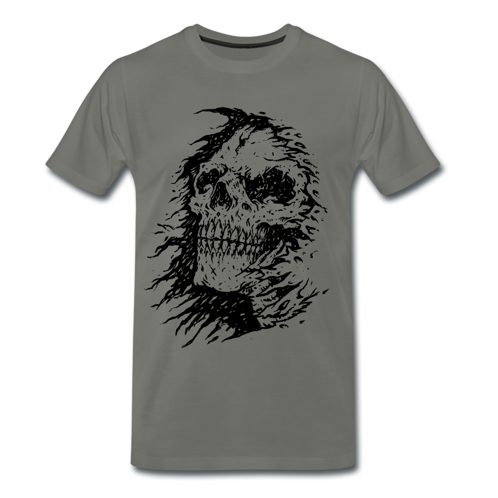 Totenkopf Biker Hölle T-Shirt - Asphalt