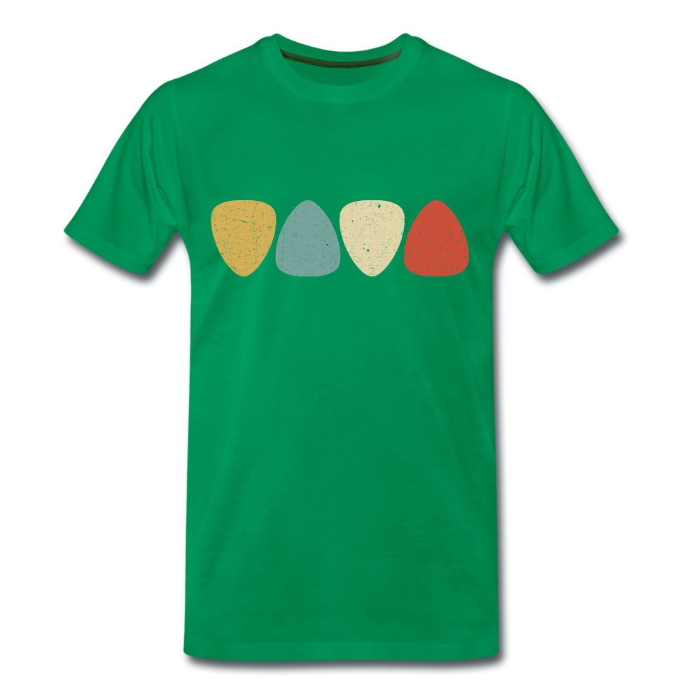 Gitarre Gitarrist Shirt Plektrum Retro Style T-Shirt - Kelly Green