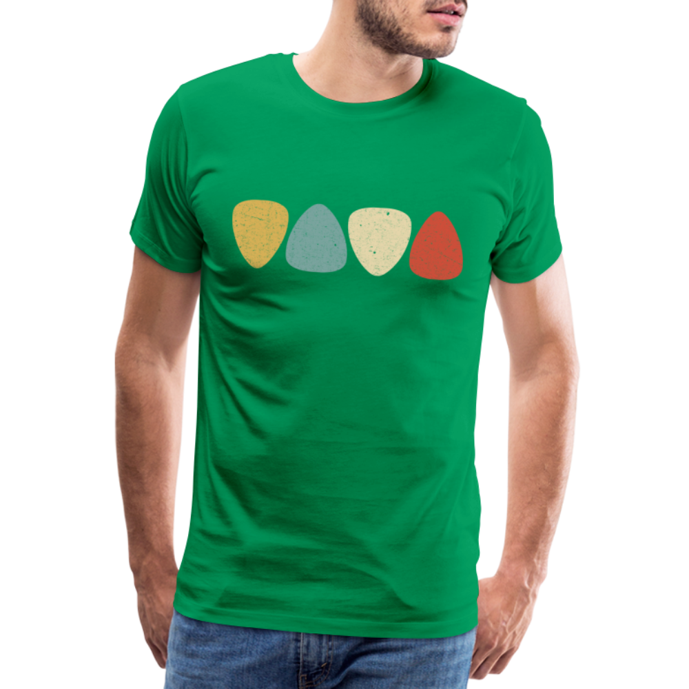 Gitarre Gitarrist Shirt Plektrum Retro Style T-Shirt - Kelly Green