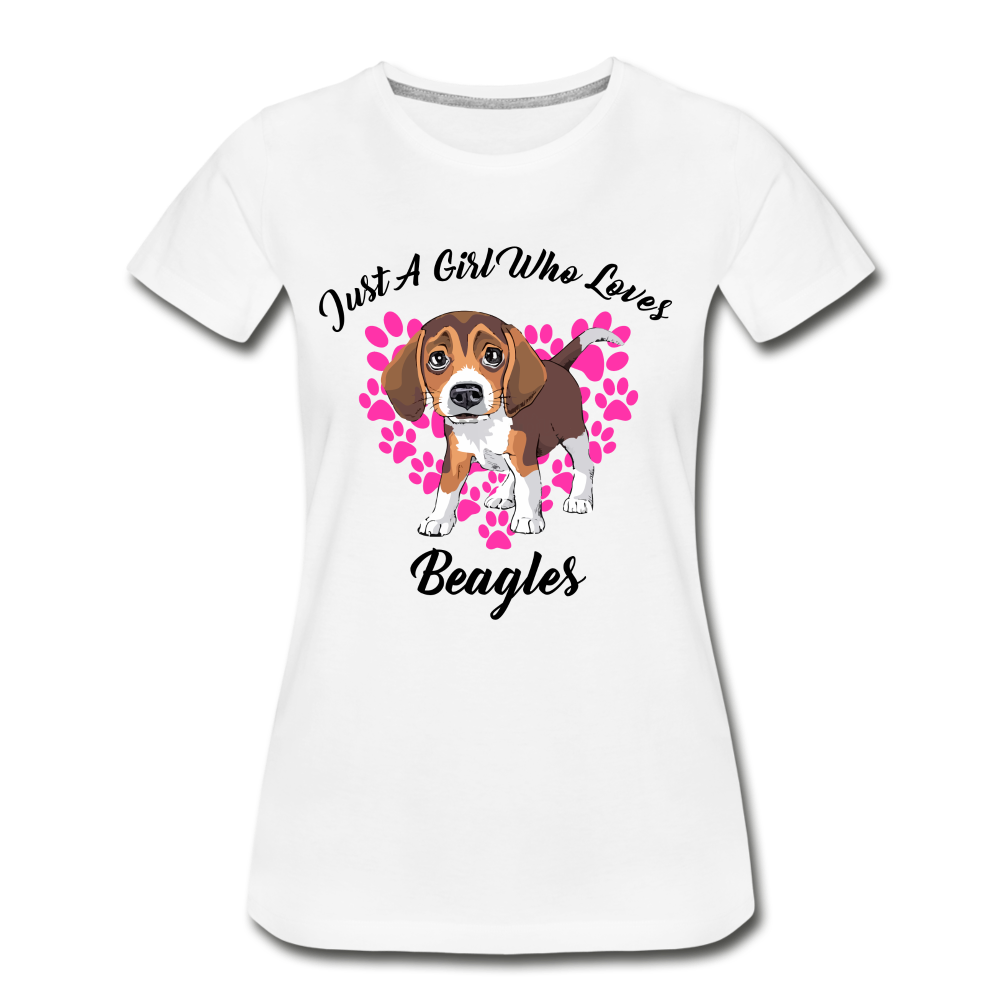 Hundeliebhaberin Beagle Ein Mädchen was Beagles liebt T-Shirt - Weiß